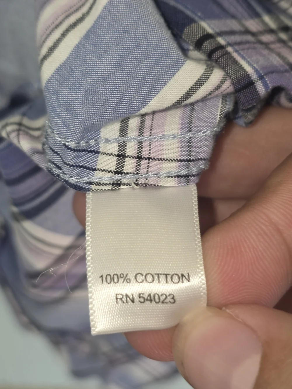 Men's Banana Republic Blue and Purple Plaid Button-Down Shirt, Size XL